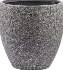 Intratuin bloempot Leo grijs D 26 H 26 cm