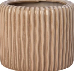 Intratuin bloempot Louva beige D 19 H 15 cm