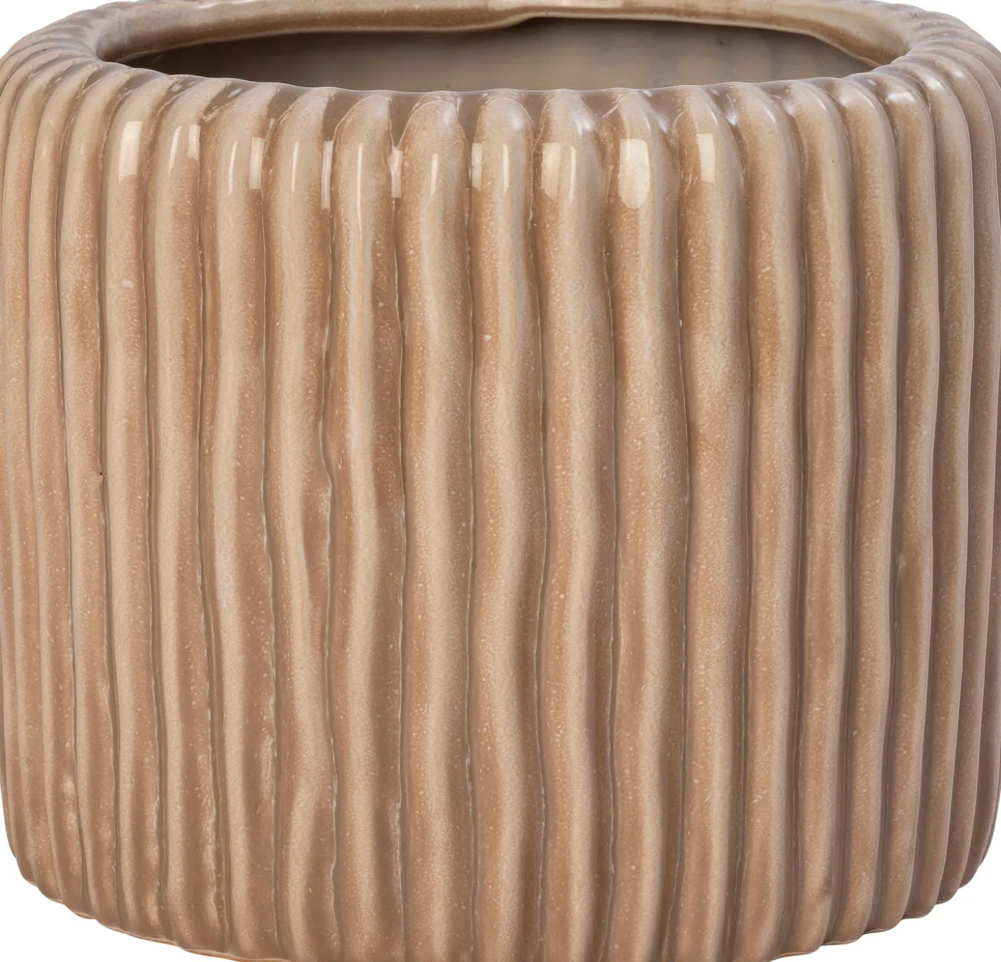 Intratuin bloempot Louva beige D 21 H 17 cm