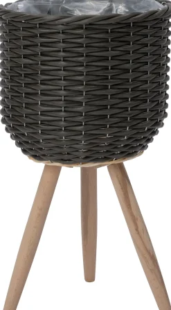Intratuin bloempot op poten Esha grijs D 25 H 44 cm