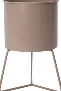 Intratuin bloempot op poten Ilan grijs D 18 H 29 cm