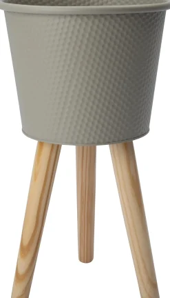 Intratuin bloempot op poten Semi beige D 25 H 42,5 cm