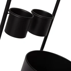 Intratuin bloempot op standaard Nena zwart D 28 H 85 cm