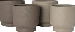 Intratuin bloempot op voet Como beige D 25 H 23 cm