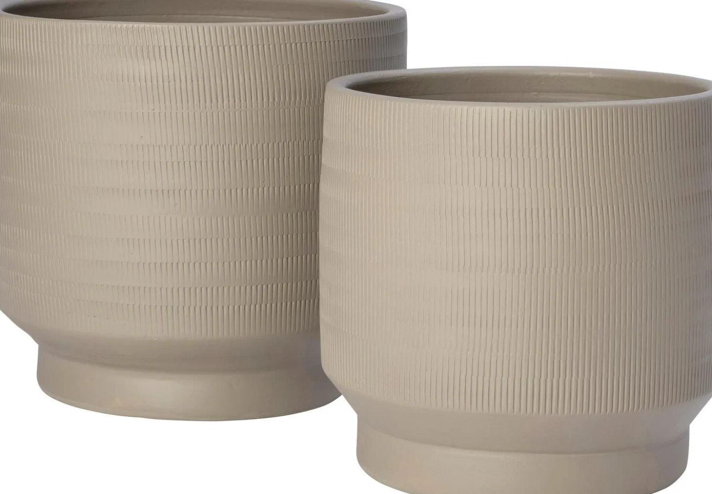 Intratuin bloempot op voet Como beige D 25 H 23 cm