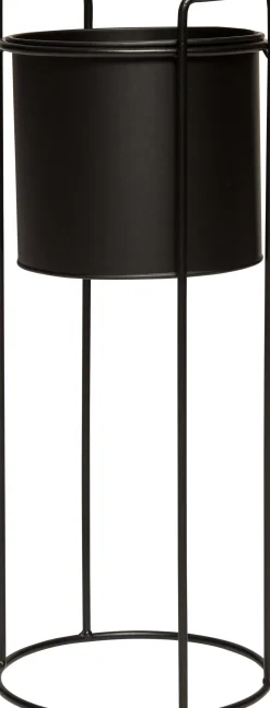Intratuin bloempot op voet zwart D 19 H 50 cm