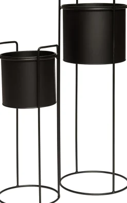 Intratuin bloempot op voet zwart D 19 H 50 cm