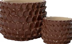 Intratuin bloempot Selby bruin D 20 H 16 cm