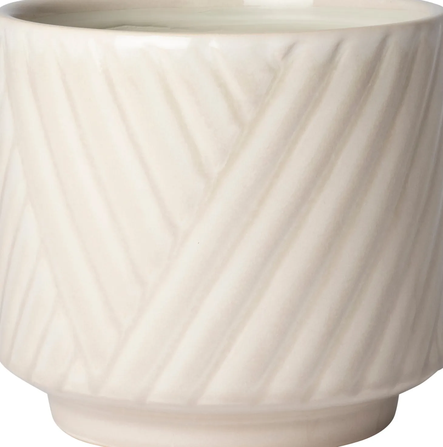 Intratuin bloempot Silv crème D 13,5 H 12 cm