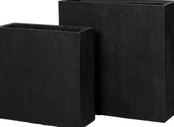 Intratuin bloempot Tino zwart 80 x 30 x 80 cm