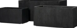 Intratuin bloempot Tino zwart 79 x 37 x 37 cm