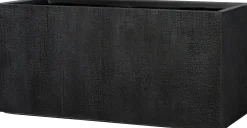 Intratuin bloempot Tino zwart 59 x 28,5 x 31 cm