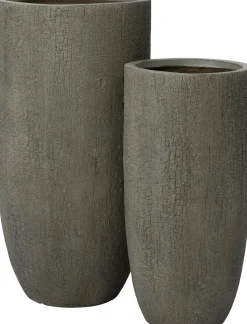Intratuin bloempot Tom grijs D 27 H 56,5 cm