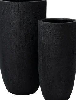 Intratuin bloempot Tom zwart D 27 H 56,5 cm
