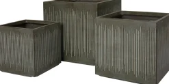 Intratuin bloempot Tube bruin 37,5 x 37,5 x 36 cm