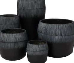 Intratuin bloempot Two tone grijs D 46,5 H 77 cm