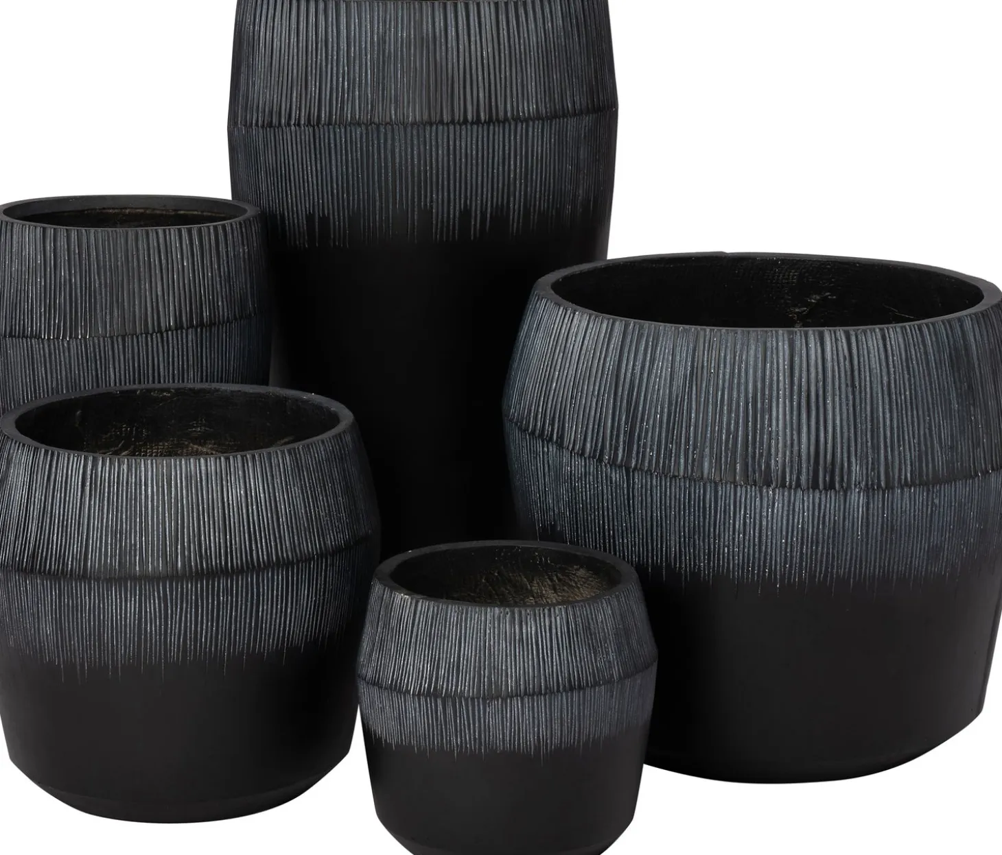 Intratuin bloempot Two tone grijs D 46,5 H 77 cm