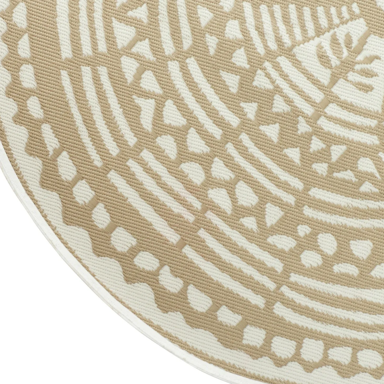 Intratuin buitenkleed Decor rond beige D 180 cm