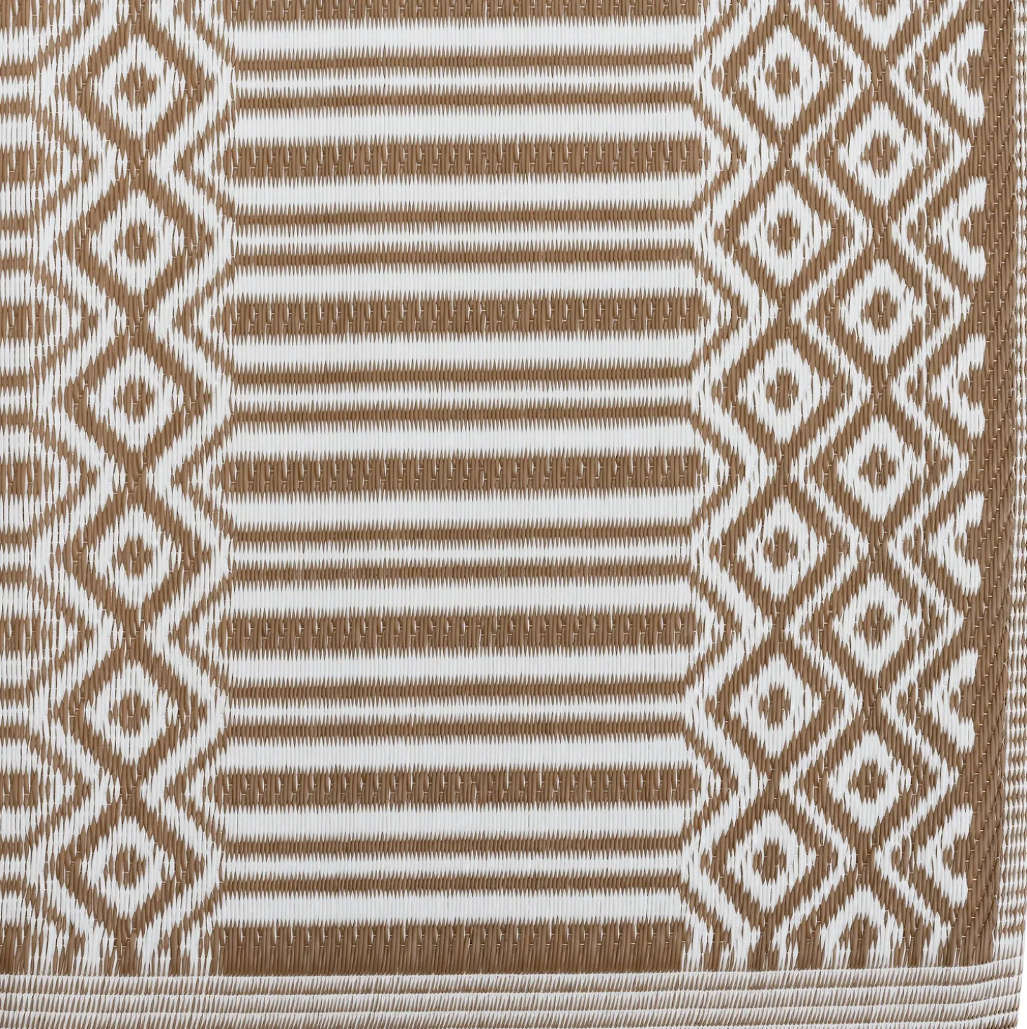 Intratuin buitenkleed Liva beige / wit 150 x 210 cm