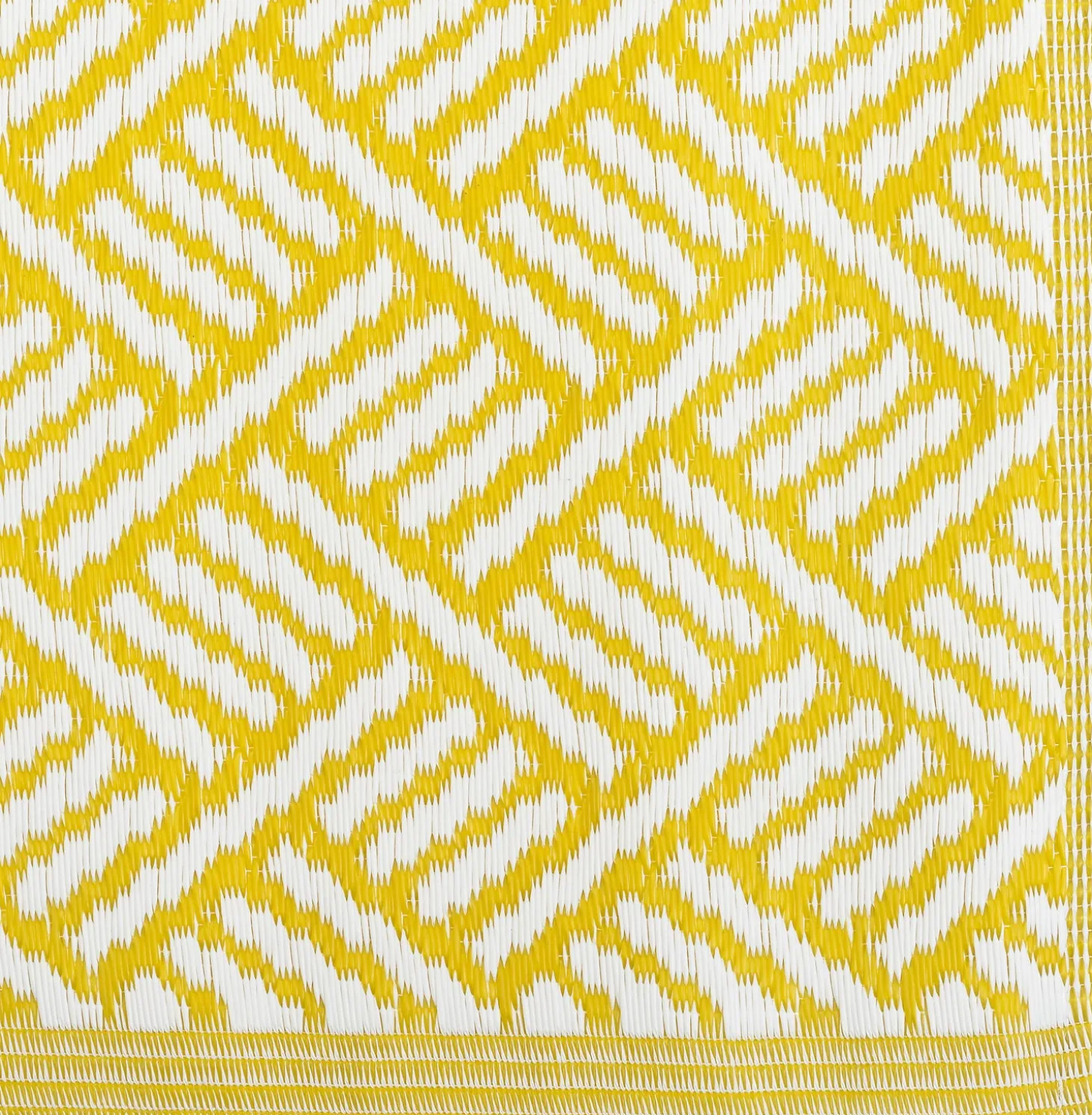 Intratuin buitenkleed Lot geel / wit 150 x 210 cm