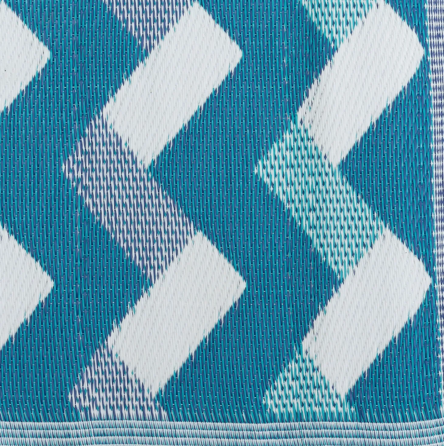 Intratuin buitenkleed Lucy blauw / wit 160 x 230 cm