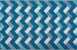 Intratuin buitenkleed Lucy blauw / wit 120 x 180 cm