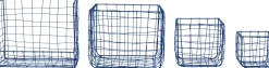 Intratuin draadmand Iris blauw 33 x 23 x 30 cm