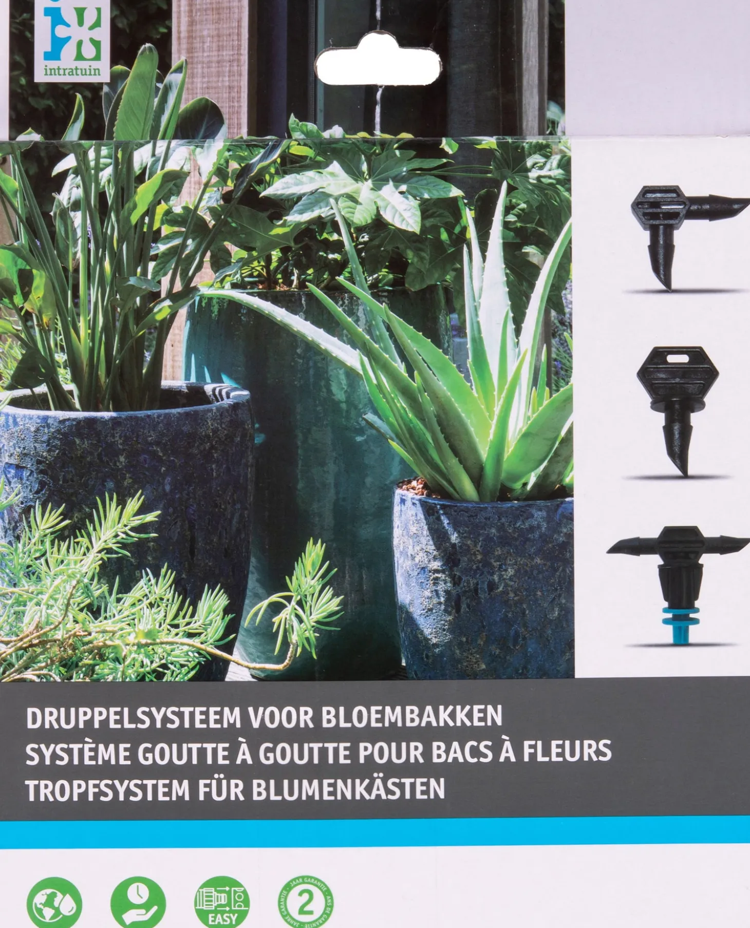 Intratuin druppelsysteem voor bloembakken