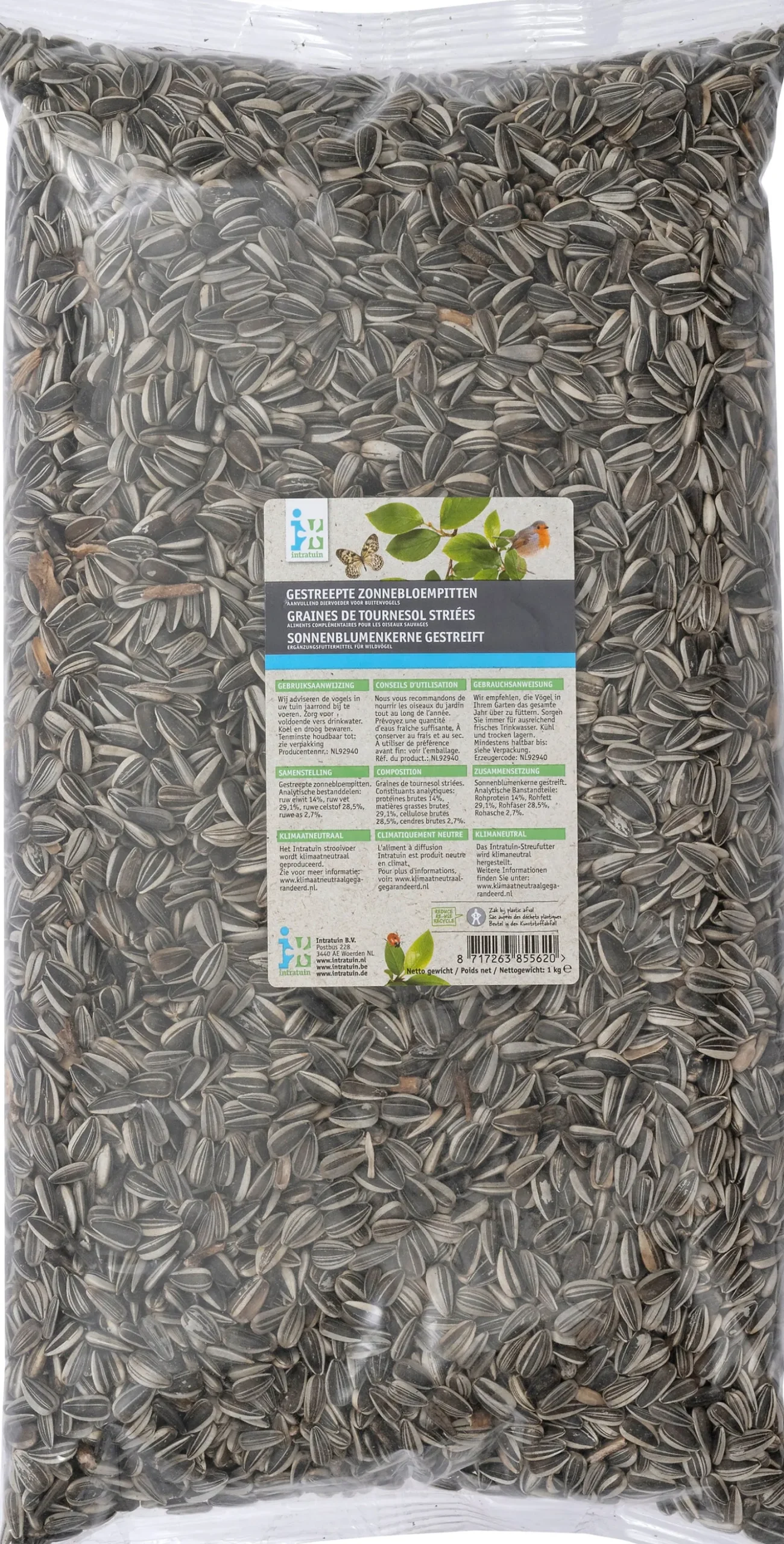 Intratuin gestreepte zonnebloempitten 1 kg