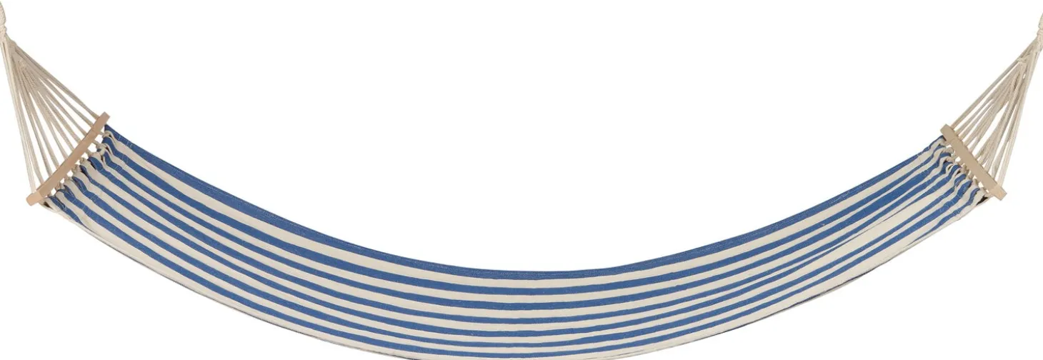 Intratuin hangmat Marine blauw / wit 200 x 80 cm