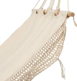 Intratuin hangmat met franjes naturel 200 x 80 cm