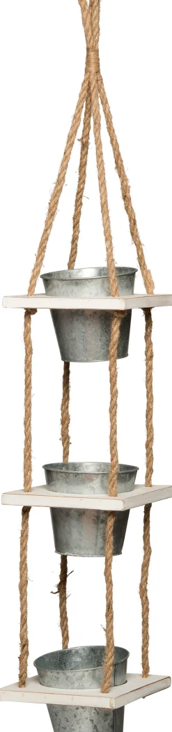 Intratuin hangpot grijs / wit D 19 H 95 cm