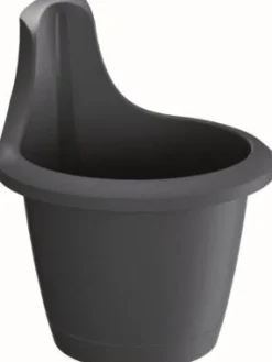Intratuin hangpot Hook antraciet D 20 H 24 cm