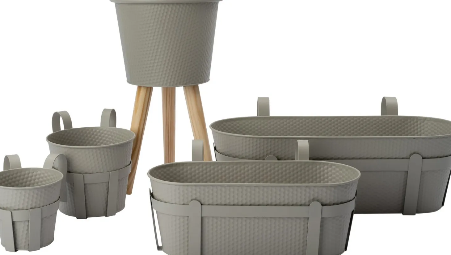 Intratuin hangpot Semi beige 24 x 18 x 18 cm