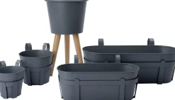 Intratuin hangpot Semi grijs 24 x 18 x 18 cm