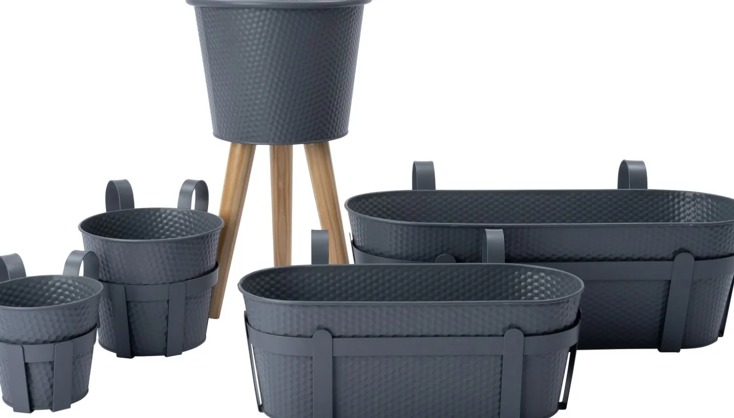 Intratuin hangpot Semi grijs 24 x 18 x 18 cm