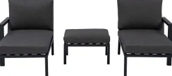 Intratuin hocker Milo zwart 66 x 66 x 30 cm