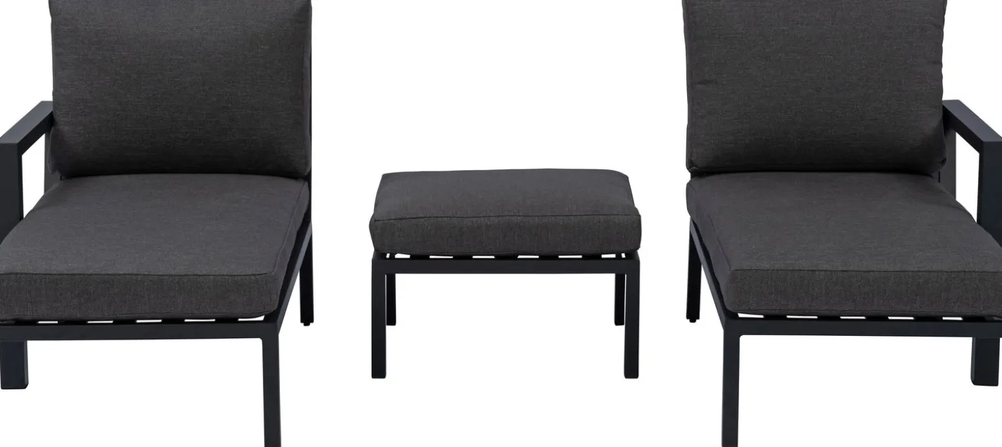 Intratuin hocker Milo zwart 66 x 66 x 30 cm