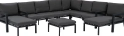 Intratuin hocker Milo zwart 66 x 66 x 30 cm