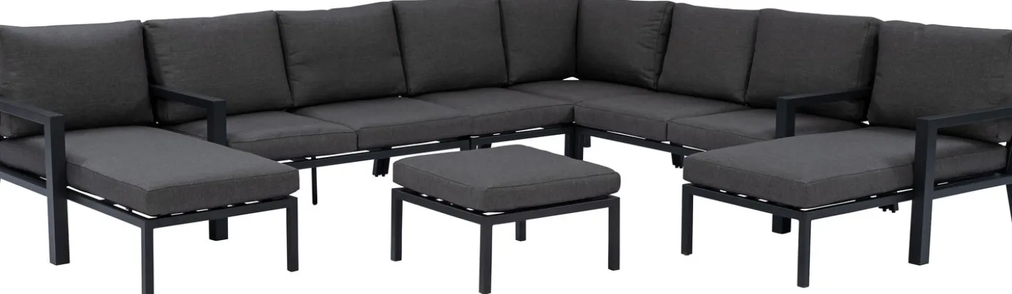 Intratuin hocker Milo zwart 66 x 66 x 30 cm