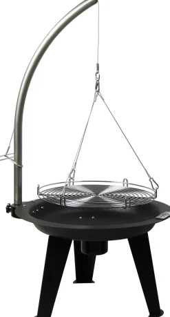 Intratuin houtskoolbarbecue hangend zwart D 70 H 136 cm