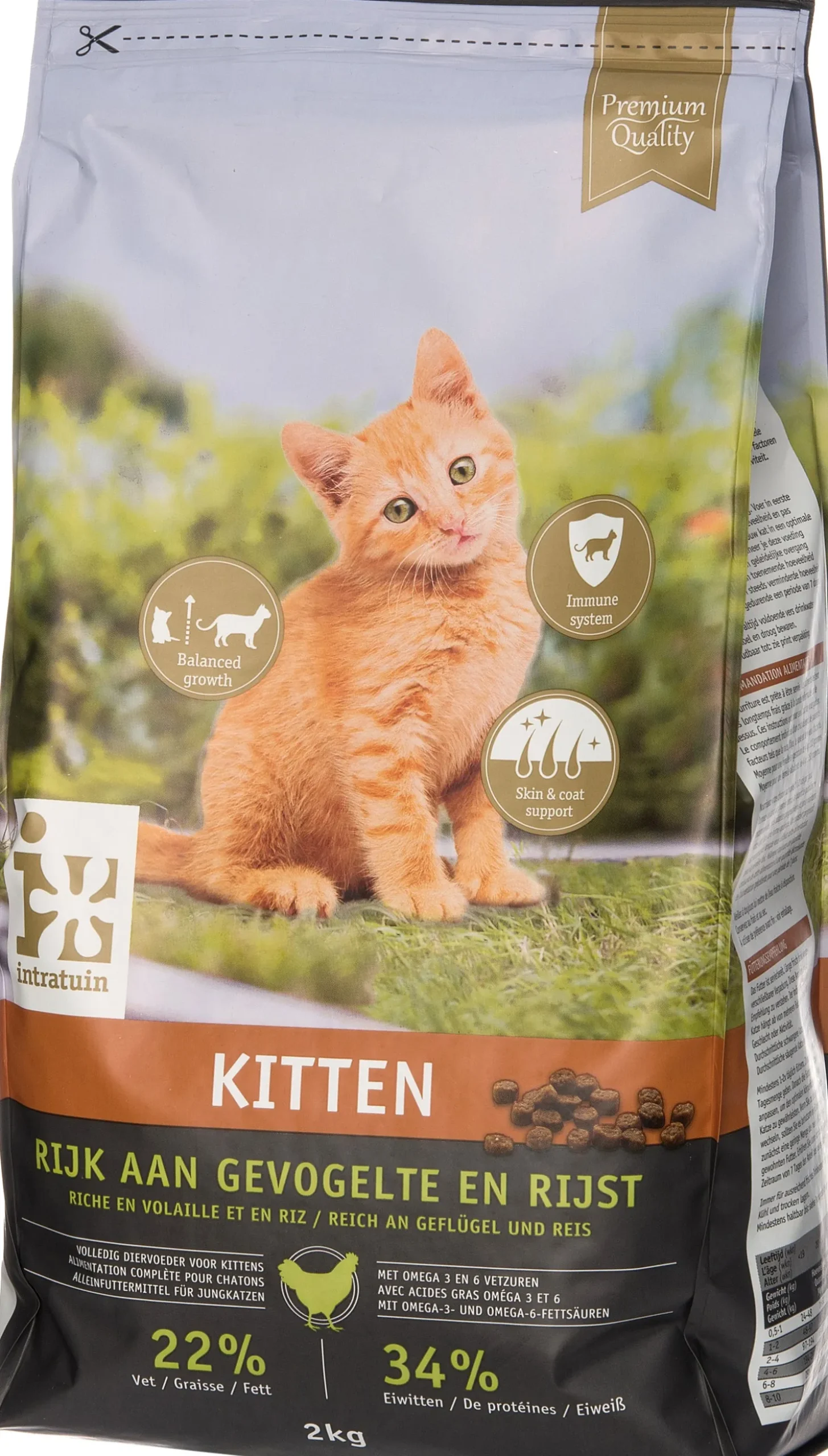 Intratuin kattenbrokken Premium kitten gevogelte 2 kg
