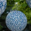 Intratuin lampion wit / blauw D 30 H 30 cm