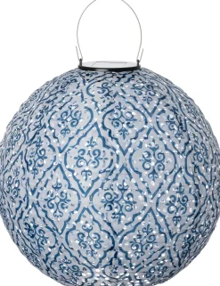 Intratuin lampion wit / blauw D 30 H 30 cm