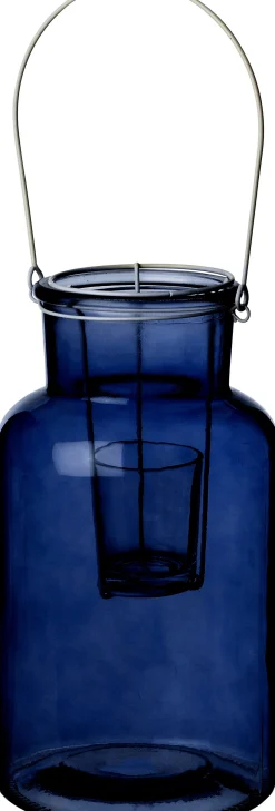 Intratuin lantaarn Lio blauw D 14 H 26 cm