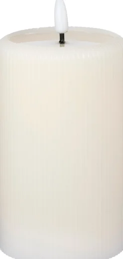 Intratuin LED stompkaars Stripe crème D 7,5 H 12,5 cm