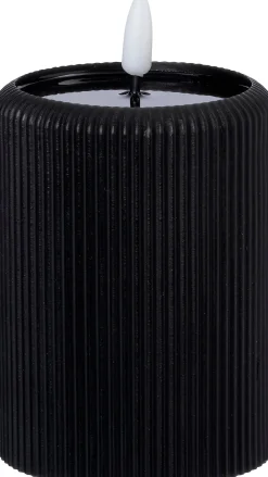 Intratuin LED stompkaars Stripe zwart D 7,5 H 10 cm