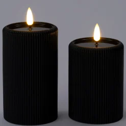 Intratuin LED stompkaars Stripe zwart D 7,5 H 10 cm