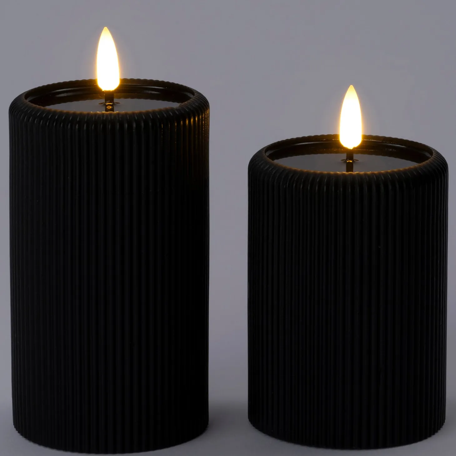 Intratuin LED stompkaars Stripe zwart D 7,5 H 10 cm