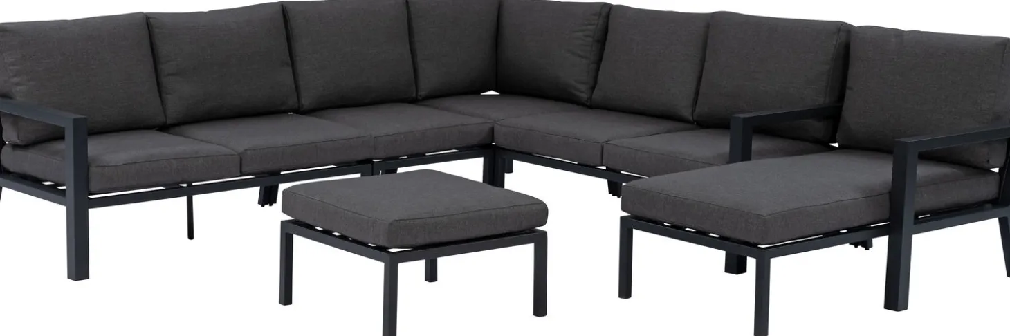 Intratuin loungebank middenstuk Milo zwart